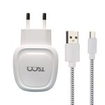 شارژر دیواری تسکو مدل TTC 46 به همراه کابل تبدیل microUSB | سفید | گارانتی 12 ماهه توسن سیستم
