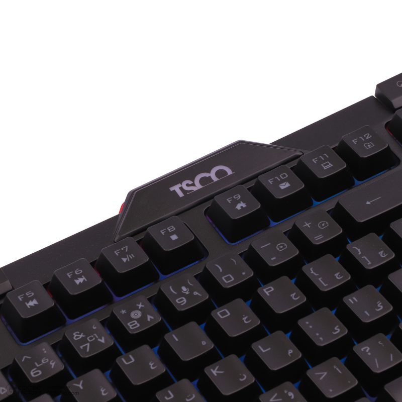 کیبورد گیمینگ تسکو مدل GKM 8205 به همراه موس، Full-size، نورپردازی RGB | مشکی | گارانتی 12 ماهه توسن سیستم