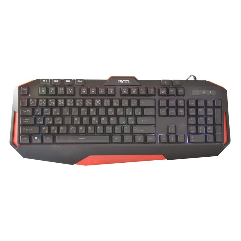 کیبورد گیمینگ تسکو مدل GK 8123، سوییچ ممبران، Full-Size، نورپردازی LED RGB | مشکی | گارانتی 12 ماهه توسن سیستم
