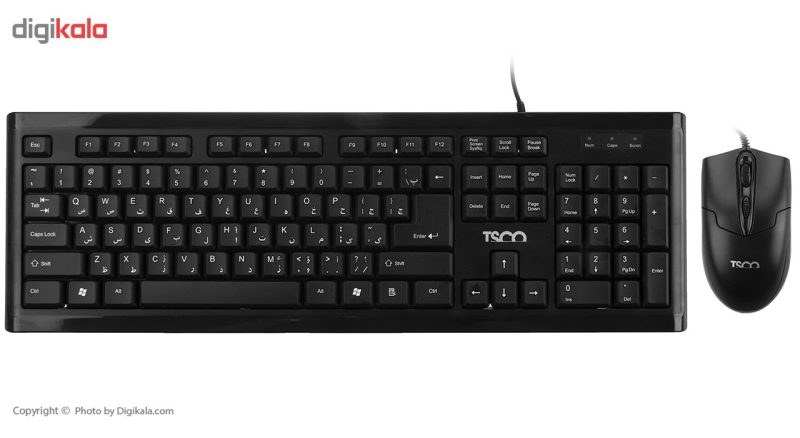 کیبورد و ماوس تسکو مدل TKM 8050، سوییچ ممبران، Full-Size | مشکی | گارانتی 12 ماهه توسن سیستم