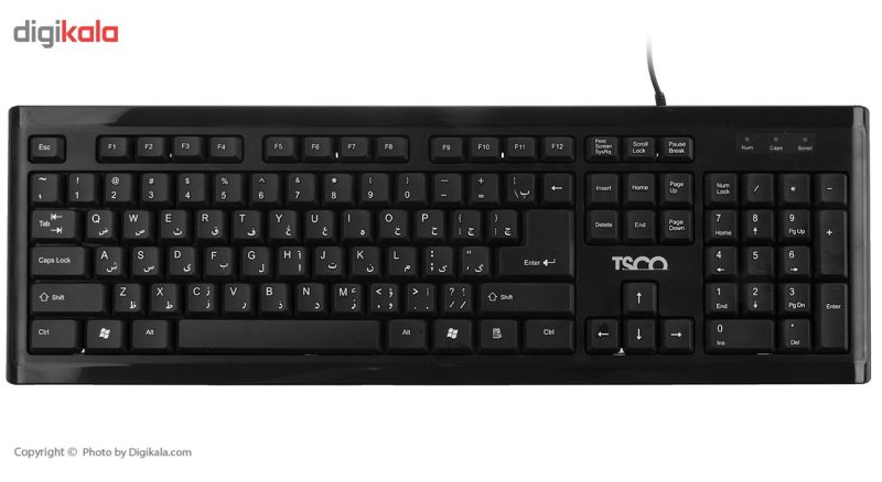 کیبورد و ماوس تسکو مدل TKM 8050، سوییچ ممبران، Full-Size | مشکی | گارانتی 12 ماهه توسن سیستم