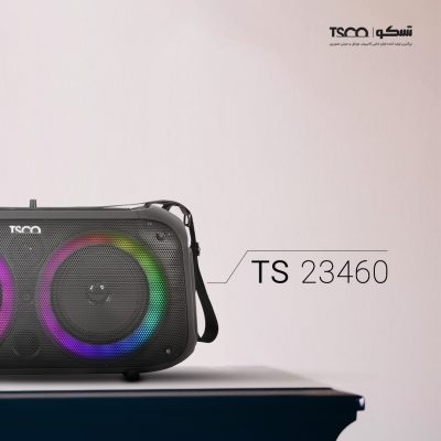 اسپیکر بلوتوثی قابل حمل تسکو مدل TS 23460 | مشکی | گارانتی 12 ماهه توسن سیستم
