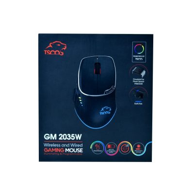 ماوس بی سیم مخصوص بازی تسکو مدل GM 2035 | مشکی | گارانتی 12 ماهه توسن سیستم