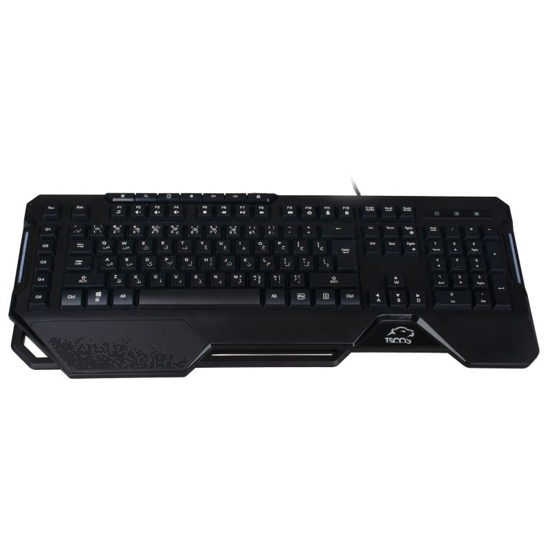 کیبورد گیمینگ تسکو مدل GK 8126، سوییچ ممبران، Full-Size، نورپردازی RGB | مشکی | گارانتی 12 ماهه توسن سیستم