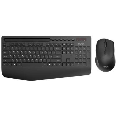 کیبورد و ماوس بی سیم تسکو مدل TKM 7025W | مشکی | گارانتی 12 ماهه توسن سیستم