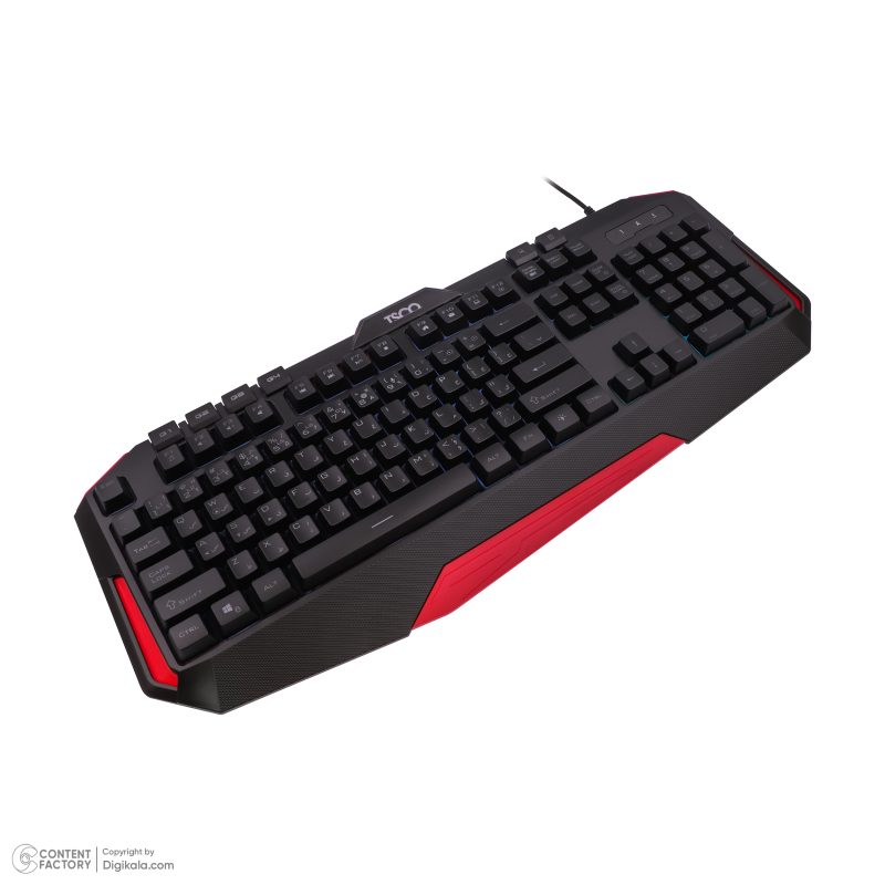 کیبورد گیمینگ تسکو مدل GKM 8205 به همراه موس، Full-size، نورپردازی RGB | مشکی | گارانتی 12 ماهه توسن سیستم