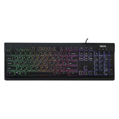 کیبورد گیمینگ تسکو مدل TK 8031، سوییچ ممبران، Full-Size، نورپردازی RGB | مشکی | گارانتی 12 ماهه توسن سیستم