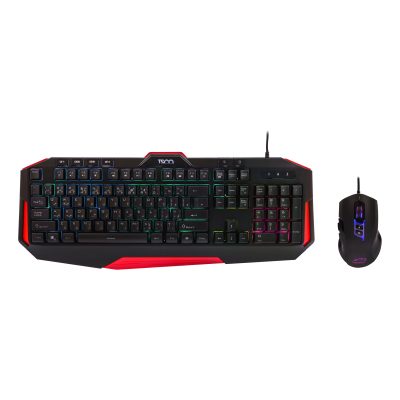 کیبورد گیمینگ تسکو مدل GKM 8205 به همراه موس، Full-size، نورپردازی RGB | مشکی | گارانتی 12 ماهه توسن سیستم