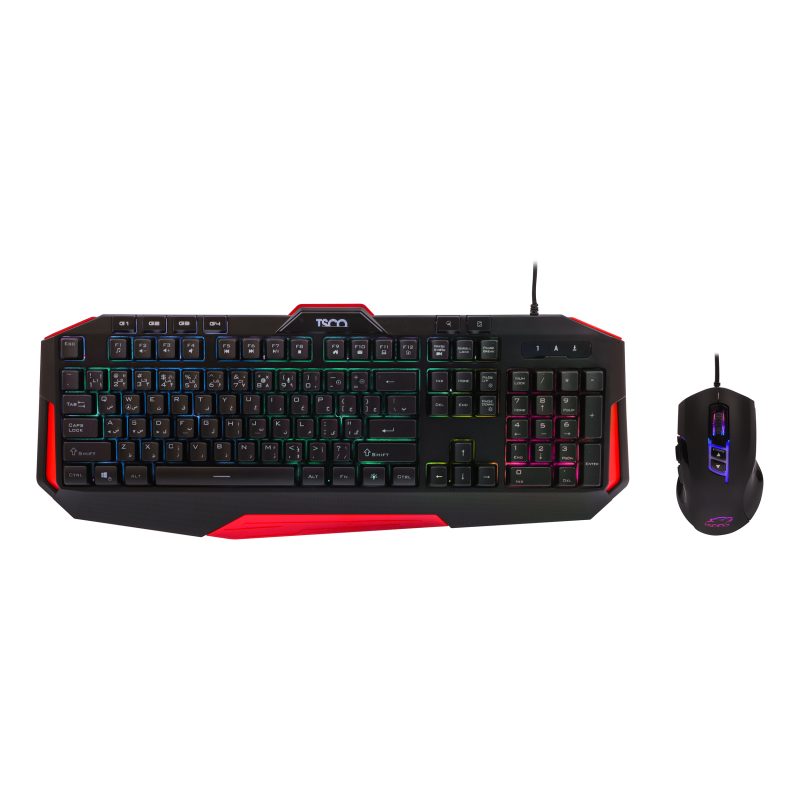 کیبورد گیمینگ تسکو مدل GKM 8205 به همراه موس، Full-size، نورپردازی RGB | مشکی | گارانتی 12 ماهه توسن سیستم