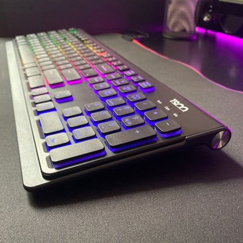 کیبورد گیمینگ تسکو مدل TK 8031، سوییچ ممبران، Full-Size، نورپردازی RGB | مشکی | گارانتی 12 ماهه توسن سیستم