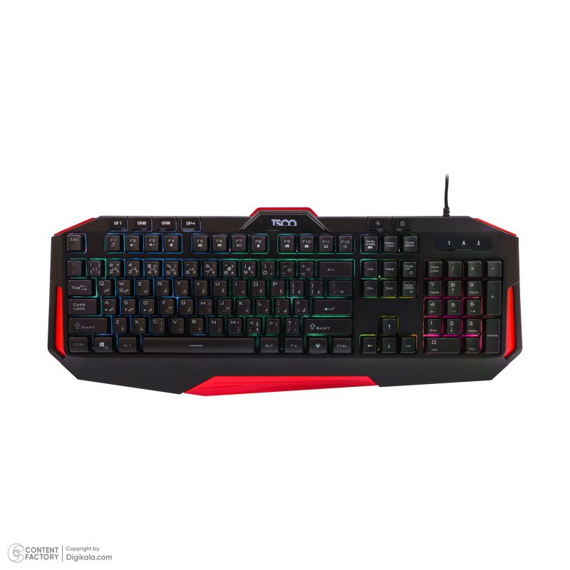 کیبورد گیمینگ تسکو مدل GKM 8205 به همراه موس، Full-size، نورپردازی RGB | مشکی | گارانتی 12 ماهه توسن سیستم