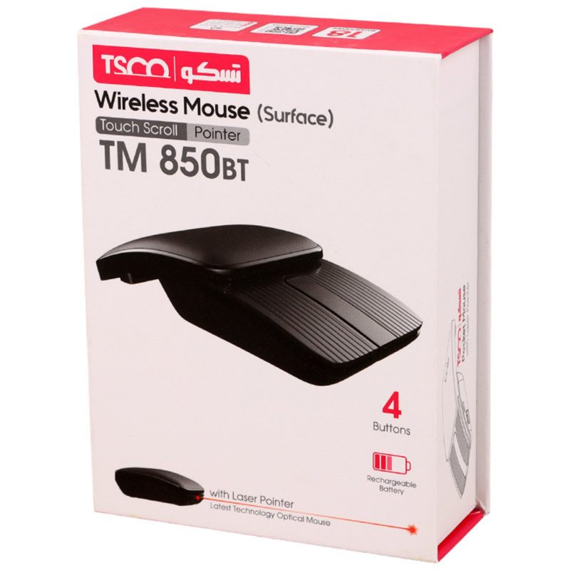 ماوس بی سیم تسکو مدل TM 850BT  | مشکی | گارانتی 12 ماهه توسن سیستم