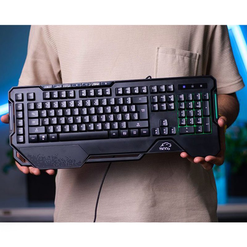 کیبورد گیمینگ تسکو مدل GK 8126، سوییچ ممبران، Full-Size، نورپردازی RGB | مشکی | گارانتی 12 ماهه توسن سیستم