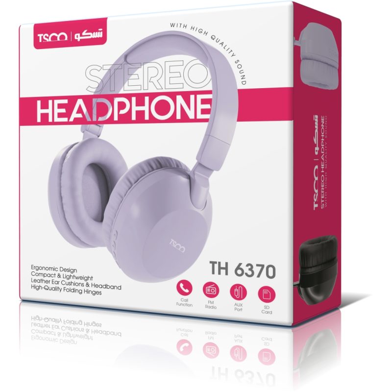 هدست بلوتوثی تسکو مدل TH 6370 | بنفش | گارانتی 12 ماهه توسن سیستم