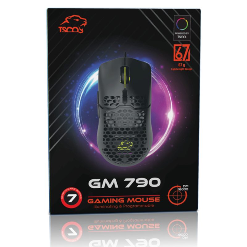 ماوس مخصوص بازی تسکو مدل GM 790 | مشکی | گارانتی 12 ماهه توسن سیستم