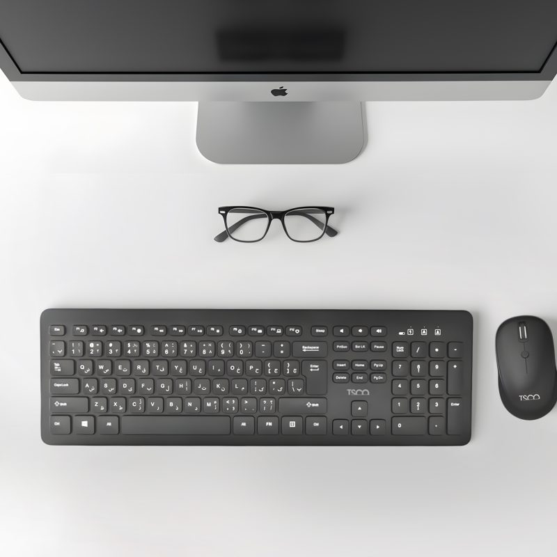 کیبورد و ماوس تسکو مدل TKM 7011WN سوئیچ ممبران، Full-Size | مشکی | گارانتی 12 ماهه توسن سیستم