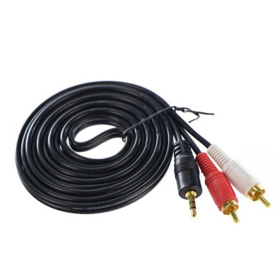 کابل تبدیل جک 3.5 میلی متری به RCA تسکو مدل TC-81 طول 2 متر | مشکی | گارانتی 12 ماهه توسن سیستم