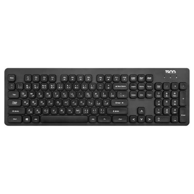 کیبورد بی‌ سیم تسکو مدل TK 7003w با حروف فارسی | مشکی | گارانتی 12 ماهه توسن سیستم