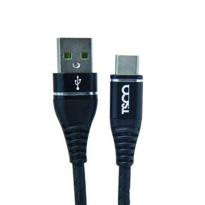 کابل تبدیل USB به USB-C تسکو مدل TCC 701 طول 1 متر | مشکی | گارانتی 12 ماهه توسن سیستم