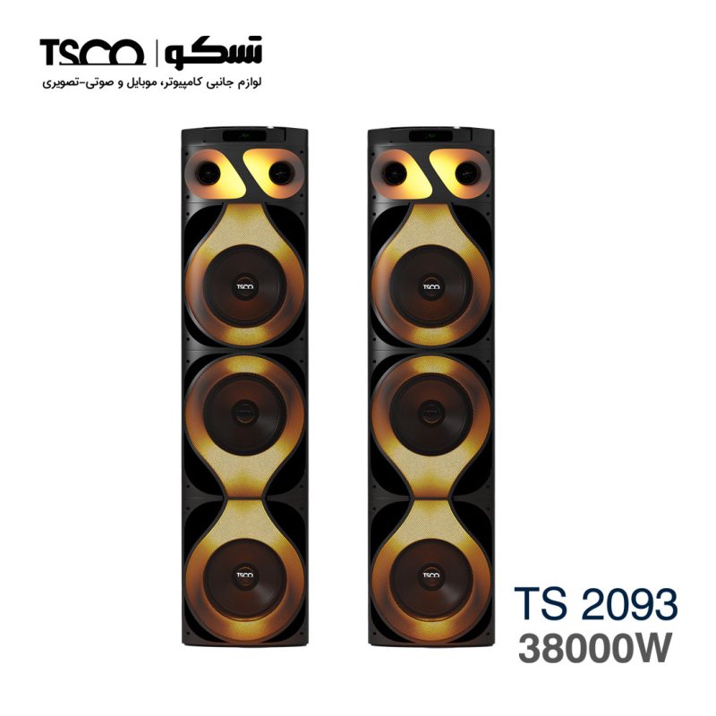 اسپیکر بلوتوثی تسکو مدل TS 2093 | مشکی | گارانتی 18 ماهه توسن سیستم