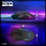ماوس مخصوص بازی تسکو مدل  GM 2025 | مشکی | گارانتی 12 ماهه توسن سیستم