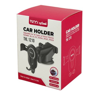 پایه نگهدارنده گوشی موبایل تسکو مدل THL 1210 | مشکی | گارانتی 12 ماهه توسن سیستم