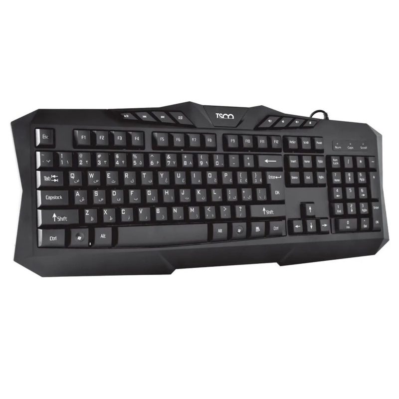 کیبورد تسکو مدل TK 8020N، سوییچ ممبران، Full-Size | مشکی | گارانتی 12 ماهه توسن سیستم