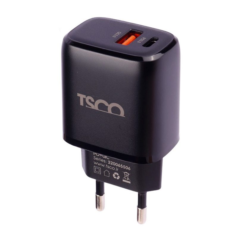 شارژر دیواری 20 وات تسکو مدل TTC 65 | مشکی | گارانتی 12 ماهه توسن سیستم