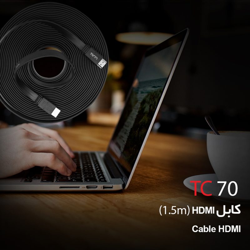 کابل HDMI تسکو مدل TC 70 به طول 1.5 متر | مشکی | گارانتی 12 ماهه توسن سیستم