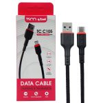 کابل تبدیل USB به USB-C تسکو مدل TCC105 طول 1 متر | مشکی | گارانتی 12 ماهه توسن سیستم