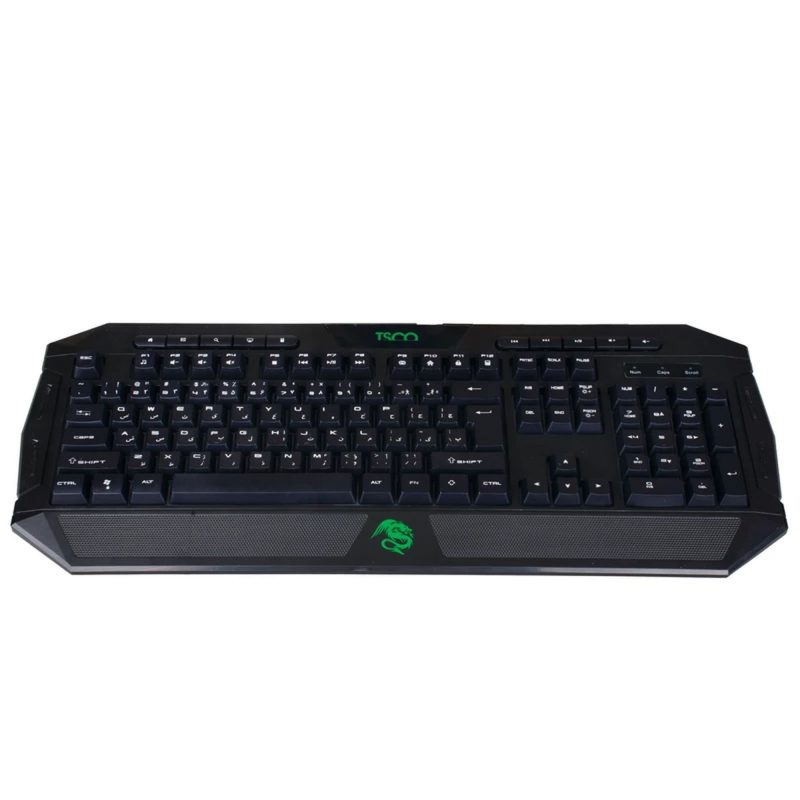 کیبورد گیمینگ تسکو مدل TK 8124، سوییچ ممبران، Full-Size، نورپردازی RGB LED | مشکی | گارانتی 12 ماهه توسن سیستم