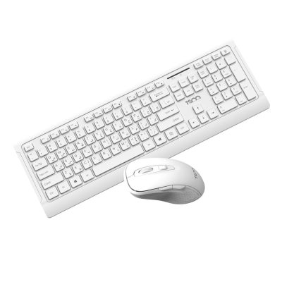 کیبورد و ماوس بی سیم تسکو مدل TKM 7023W | سفید | گارانتی 12 ماهه توسن سیستم