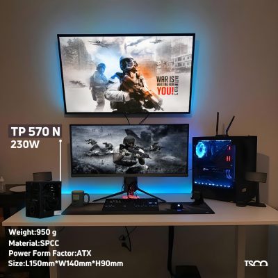 منبع تغذیه کامپیوتر تسکو مدل TP 570N | گارانتی 12 ماهه توسن سیستم