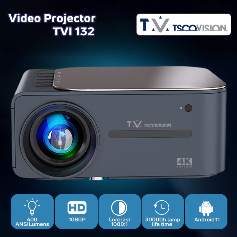 ویدیو پروژکتور تسکو مدل TVI 132 | خاکستری | گارانتی 12 ماهه توسن سیستم