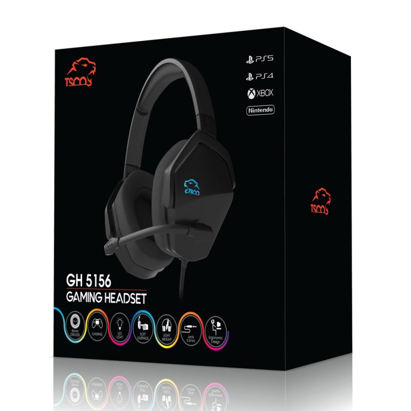 هدست مخصوص بازی تسکو مدل GH 5156 | مشکی | گارانتی 12 ماهه توسن سیستم