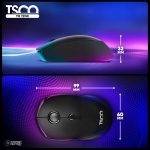 ماوس بی سیم تسکو مدل TM 729W | مشکی | گارانتی 12 ماهه توسن سیستم