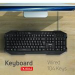کیبورد تسکو مدل TK 8042 | مشکی | گارانتی 12 ماهه توسن سیستم